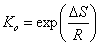 Ko (pre-exponential) -  entropic factor ΔS/R