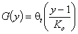 Stieltjes transform, defn. G(y) by θ.t